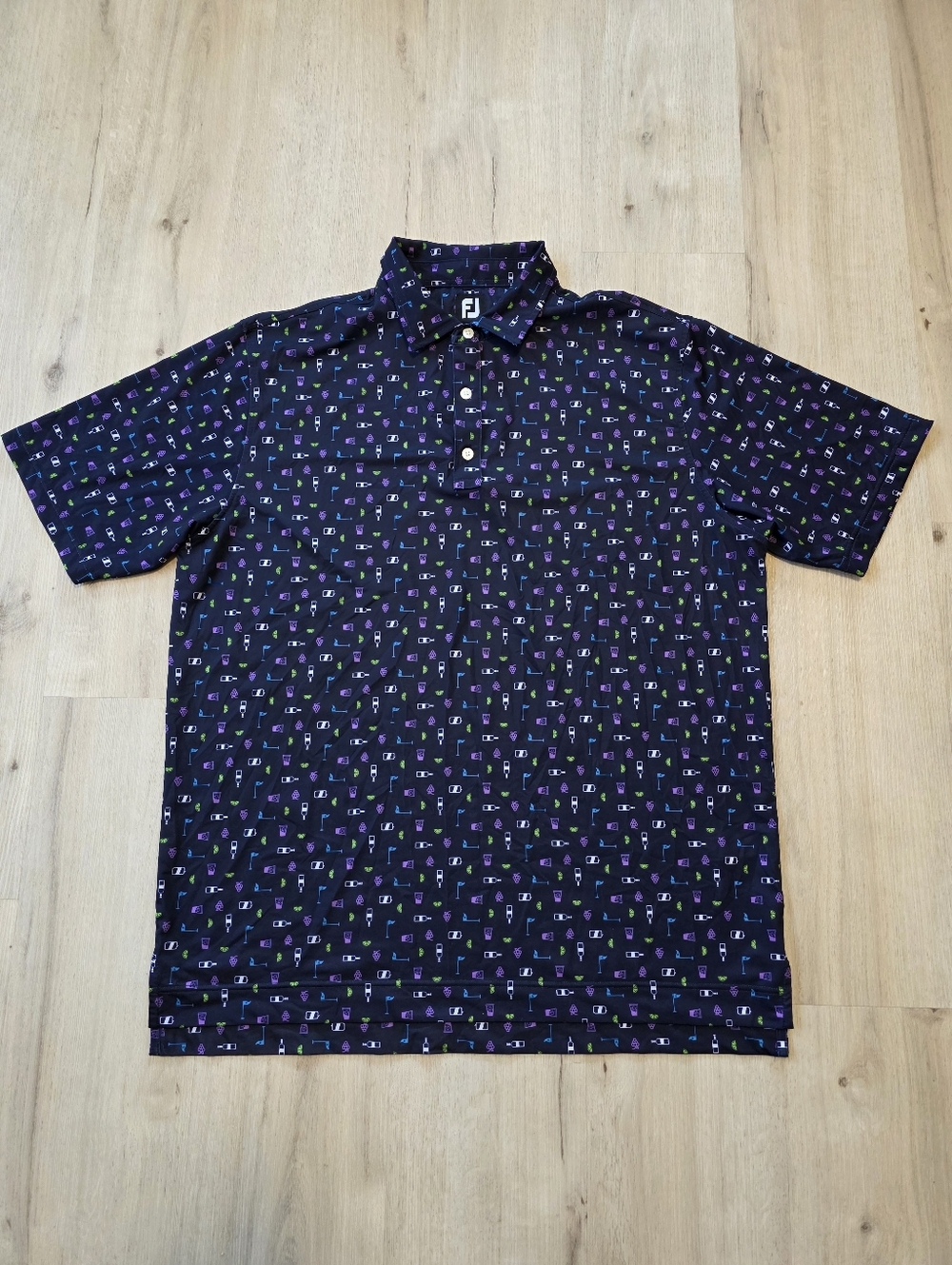 Footjoy Transfusion Print Golf Shirt Men's Size XL